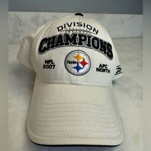 Pittsburgh Steelers 2007 AFC North Division Champions Sideline Reebok Hat - EUC